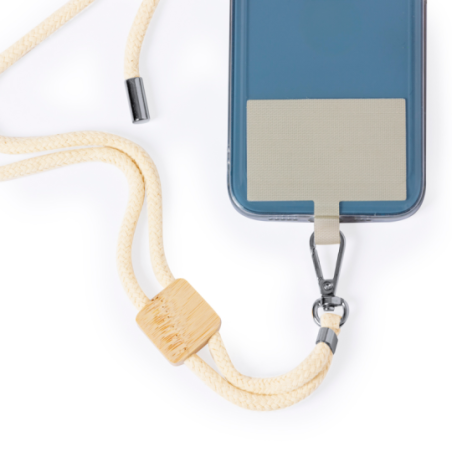 Tour de cou personnalisable pour téléphone en coton et bambou - Reuter