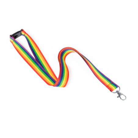 Tour de cou publicitaire arc-en-ciel - marquage recto - Soa