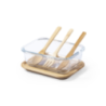 Lunch box publicitaire avec couverts en verre et bambou 700ml Bejar Lunch box publicitaire avec couverts en verre et bambou 700ml Bejar