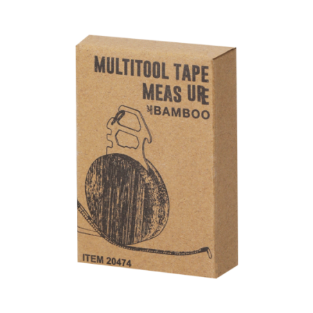 Mètre personnalisable Multi Outils en bambou et inox 1m Denwa