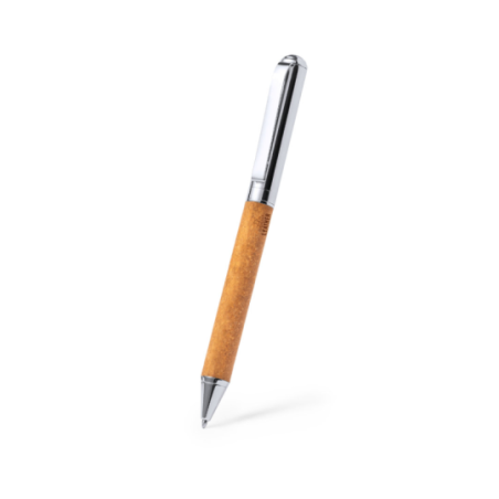 Parure de stylo et roller avec cuir recyclé Vincen