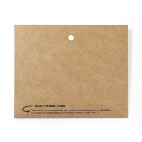 Porte badge en carton recyclé et sa carte en papier ensemencé - 11,3 x 9,3 cm - Binem Porte badge en carton recyclé et sa carte en papier ensemencé - 11,3 x 9,3 cm - Binem