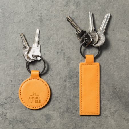 Porte-clés personnalisé en cuir recyclé - Noemix Porte-clés personnalisé en cuir recyclé - Noemix