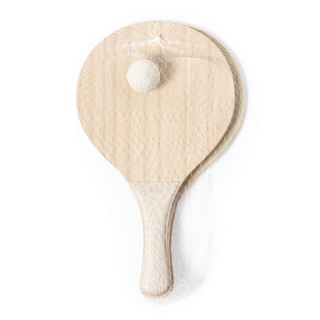 Raquette Plage personnalisable en bois paille de blé et PP Zaxia