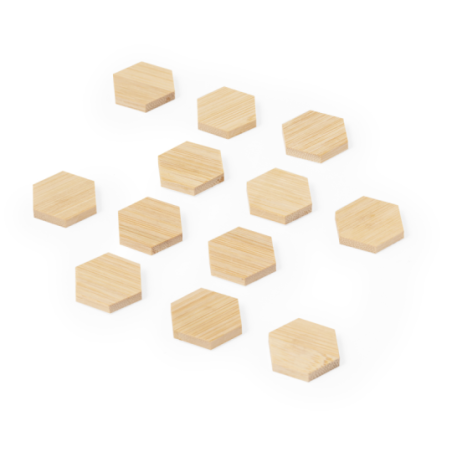 Set de 12 Magnets personnalisé en bambou Lirix