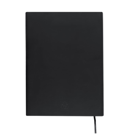 Coffret personnalisable avec carnet en PU et stylo en aluminium recyclé encre bleue