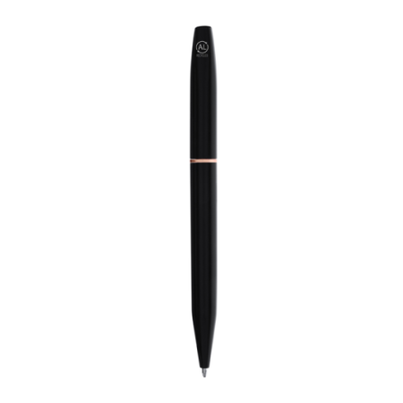 Coffret personnalisable avec carnet en PU et stylo en aluminium recyclé encre bleue