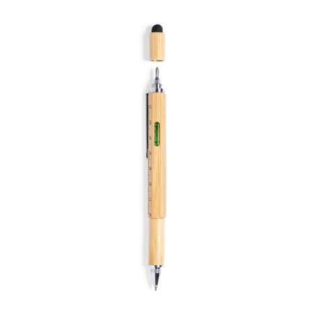 Stylo stylet personnalisable Multifonction en bambou Rakars
