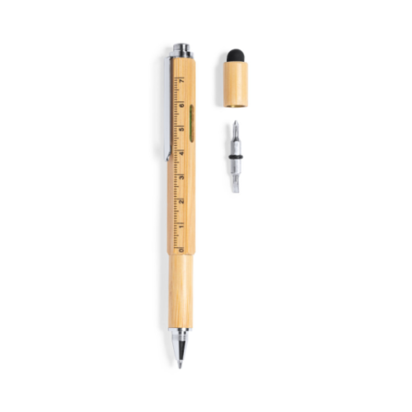 Stylo stylet personnalisable Multifonction en bambou Rakars