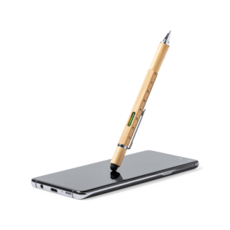 Stylo stylet personnalisable Multifonction en bambou Rakars