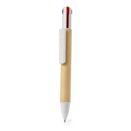 Stylo personnalisé 4 couleurs en Papier Recyclé Paille de Blé et ABS Surtum Stylo personnalisé 4 couleurs en Papier Recyclé Paille de Blé et ABS Surtum