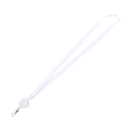Tour de cou mousqueton personnalisable avec enrouleur - 1 face de marquage - 1,5 cm de large - Lemer