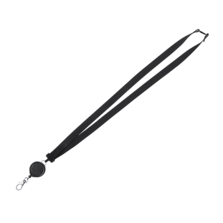 Tour de cou mousqueton personnalisable avec enrouleur - 1 face de marquage - 1,5 cm de large - Lemer
