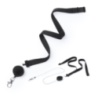 Tour de cou mousqueton personnalisable avec enrouleur - 1 face de marquage - 1,5 cm de large - Lemer Tour de cou mousqueton personnalisable avec enrouleur - 1 face de marquage - 1,5 cm de large - Lemer