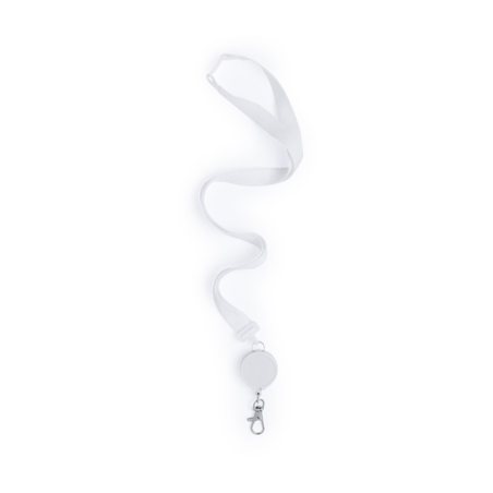 Tour de cou mousqueton personnalisable avec enrouleur - 1 face de marquage - 1,5 cm de large - Lemer