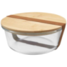 Boite repas personnalisable en verre et couvercle en bambou 750 ml - Vista Boite repas personnalisable en verre et couvercle en bambou 750 ml - Vista