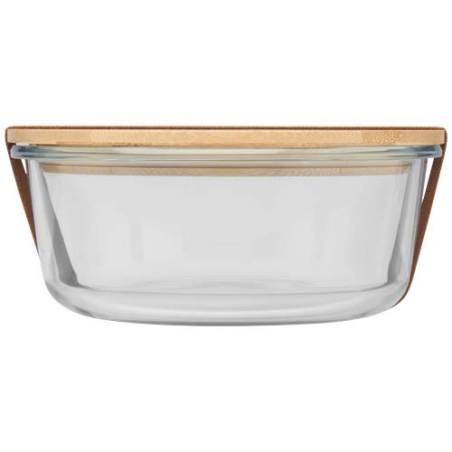Boite repas personnalisable en verre et couvercle en bambou 750&nbsp;ml - Vista