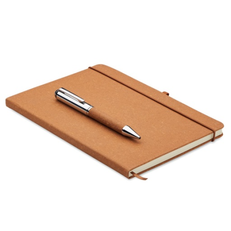 Carnet personnalisable A5 en cuir recyclé et stylo ELEGANOTE Carnet personnalisable A5 en cuir recyclé et stylo ELEGANOTE