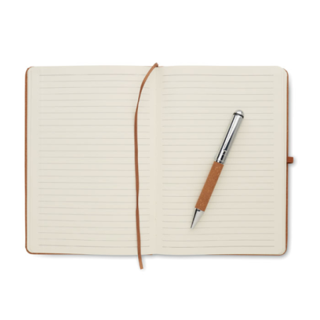 Carnet personnalisable A5 en cuir recyclé et stylo ELEGANOTE Carnet personnalisable A5 en cuir recyclé et stylo ELEGANOTE