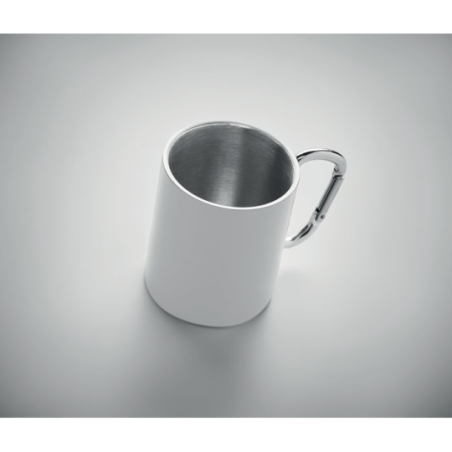 Mug mousqueton personnalisé en inox 300ml - AROM Mug mousqueton personnalisé en inox 300ml - AROM