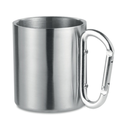 Mug mousqueton personnalisable en inox 220ml - TRUMBO Mug mousqueton personnalisable en inox 220ml - TRUMBO