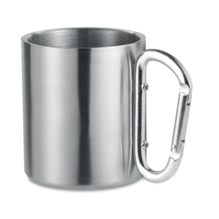 Mug mousqueton personnalisable en inox 220ml - TRUMBO Mug mousqueton personnalisable en inox 220ml - TRUMBO