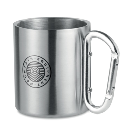 Mug mousqueton personnalisable en inox 220ml - TRUMBO Mug mousqueton personnalisable en inox 220ml - TRUMBO