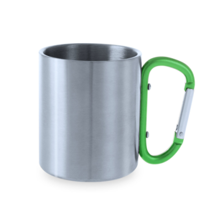Mug mousqueton publicitaire en inox 210ml - Bastic Mug mousqueton publicitaire en inox 210ml - Bastic