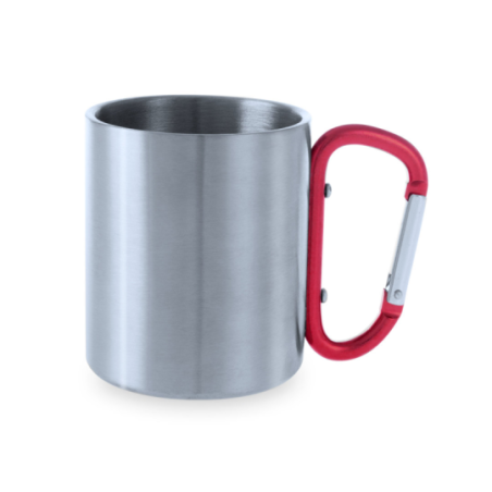 Mug mousqueton publicitaire en inox 210ml - Bastic Mug mousqueton publicitaire en inox 210ml - Bastic
