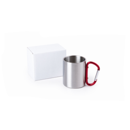 Mug mousqueton publicitaire en inox 210ml - Bastic Mug mousqueton publicitaire en inox 210ml - Bastic