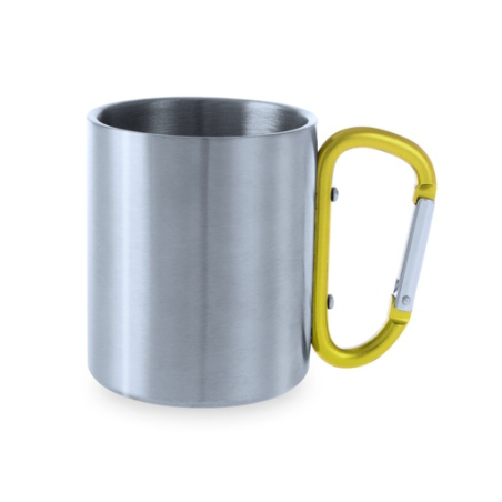 Mug mousqueton publicitaire en inox 210ml - Bastic Mug mousqueton publicitaire en inox 210ml - Bastic