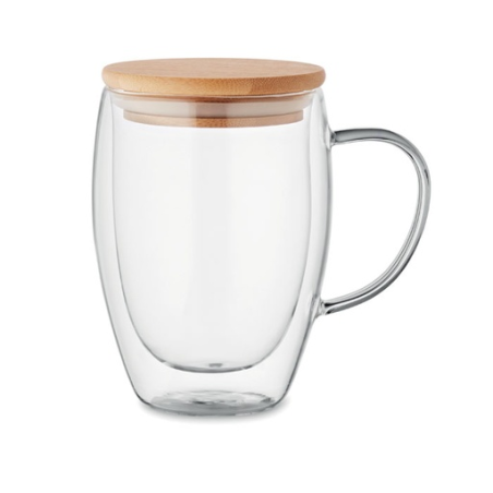 Mug en verre isotherme personnalisé 300ml - TIROL Mug en verre isotherme personnalisé 300ml - TIROL