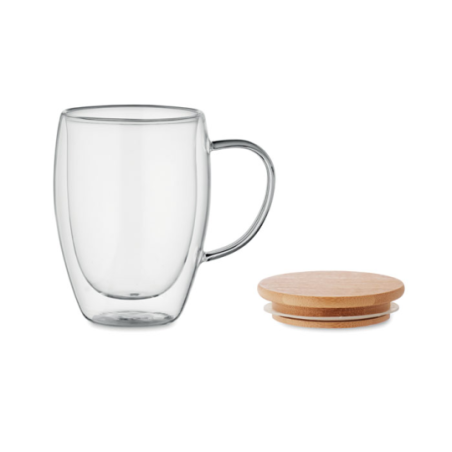 Mug en verre isotherme personnalisé 300ml - TIROL Mug en verre isotherme personnalisé 300ml - TIROL