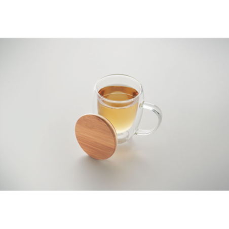 Mug en verre isotherme personnalisé 300ml - TIROL Mug en verre isotherme personnalisé 300ml - TIROL