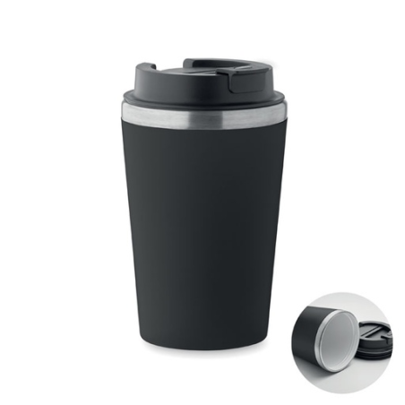 Mug isotherme publicitaire double paroi en inox et céramique 350 ml - BLERM Mug isotherme publicitaire double paroi en inox et céramique 350 ml - BLERM
