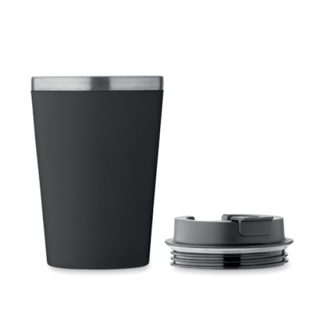 Mug isotherme publicitaire double paroi en inox et céramique 350 ml - BLERM Mug isotherme publicitaire double paroi en inox et céramique 350 ml - BLERM