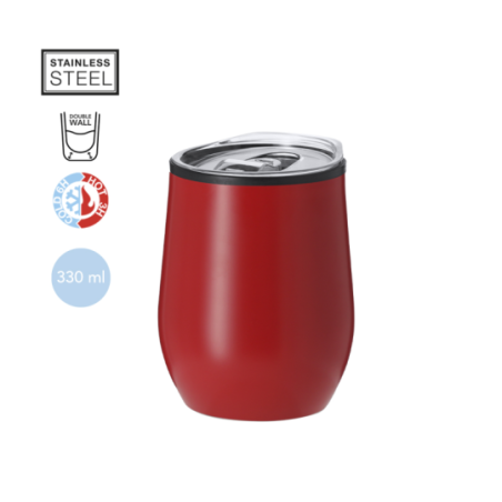 Mug isotherme personnalisé en inox 330ml Hanley Mug isotherme personnalisé en inox 330ml Hanley