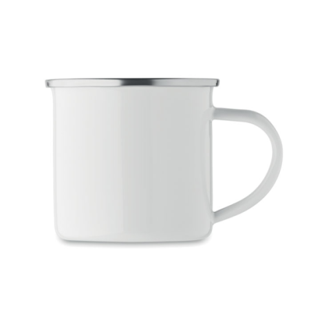 Tasse à café émaillée publicitaire vintage pour sublimation 200ml - Camper’s Tasse à café émaillée publicitaire vintage pour sublimation 200ml - Camper’s