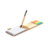 Bloc-notes publicitaire avec support téléphone et son stylo en carton recyclé - Phesux Bloc-notes publicitaire avec support téléphone et son stylo en carton recyclé - Phesux