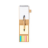 Bloc-notes publicitaire avec support téléphone et son stylo en carton recyclé - Phesux Bloc-notes publicitaire avec support téléphone et son stylo en carton recyclé - Phesux