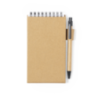 Bloc-notes publicitaire avec support téléphone et son stylo en carton recyclé - Phesux Bloc-notes publicitaire avec support téléphone et son stylo en carton recyclé - Phesux
