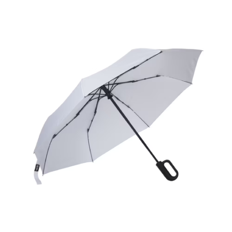 Parapluie pliant personnalisé en RPET avec poignée à mousqueton - Ø98cm - Dixie