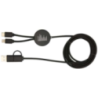 Câble 5 en 1 Chechia en plastique recyclé de 150 cm pour la synchronisation des données et la charge rapide de 27 W avec détails Câble 5 en 1 Chechia en plastique recyclé de 150 cm pour la synchronisation des données et la charge rapide de 27 W avec détails