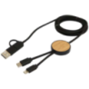 Câble 5 en 1 Chechia en plastique recyclé de 150 cm pour la synchronisation des données et la charge rapide de 27 W avec détails Câble 5 en 1 Chechia en plastique recyclé de 150 cm pour la synchronisation des données et la charge rapide de 27 W avec détails