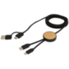 Câble 5 en 1 Chechia en plastique recyclé de 150 cm pour la synchronisation des données et la charge rapide de 27 W avec détails Câble 5 en 1 Chechia en plastique recyclé de 150 cm pour la synchronisation des données et la charge rapide de 27 W avec détails