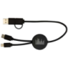 Câble 5 en 1 Chechia en plastique recyclé de 30 cm pour la synchronisation des données et la charge rapide de 27 W avec détails Câble 5 en 1 Chechia en plastique recyclé de 30 cm pour la synchronisation des données et la charge rapide de 27 W avec détails