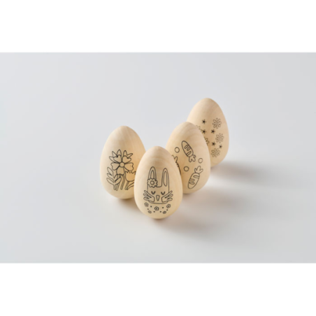 Set de peinture personnalisable d'oeufs en bois EISET