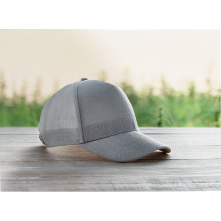 Casquette baseball personnalisable en chanvre 370g/m2 5 pans - Chiva