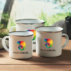 Mug émaillé publicitaire...