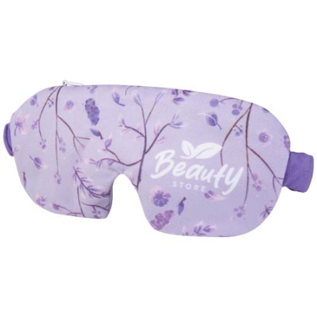 Masque personnalisable pour les yeux à la lavande avec impression en sublimation en RPET recyclé Masque personnalisable pour les yeux à la lavande avec impression en sublimation en RPET recyclé
